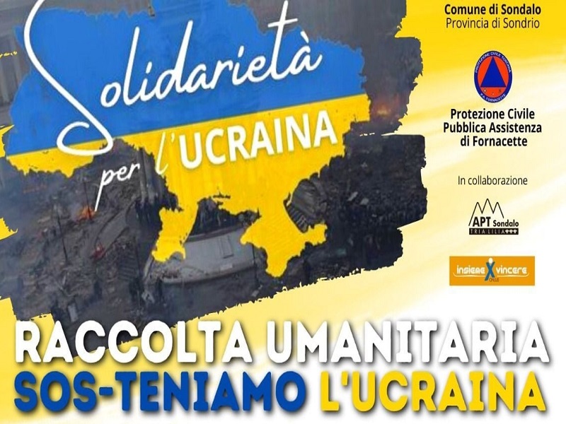 Raccolta umanitaria sos-teniamo l'Ucraina